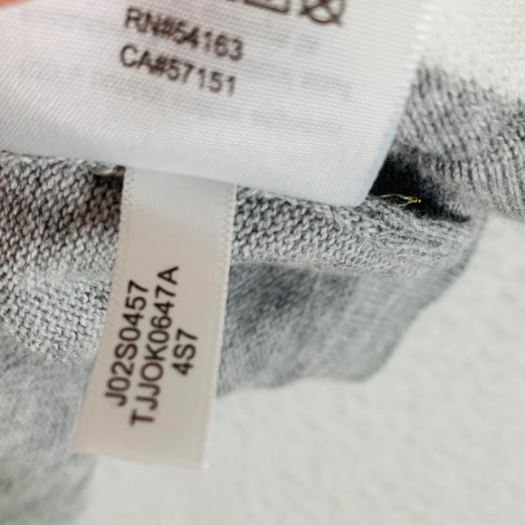 Tommy Hilfiger Womens Argyle Sweater Size L V Neck Pullover Long Sleeve Gray - Picture 7 of 11